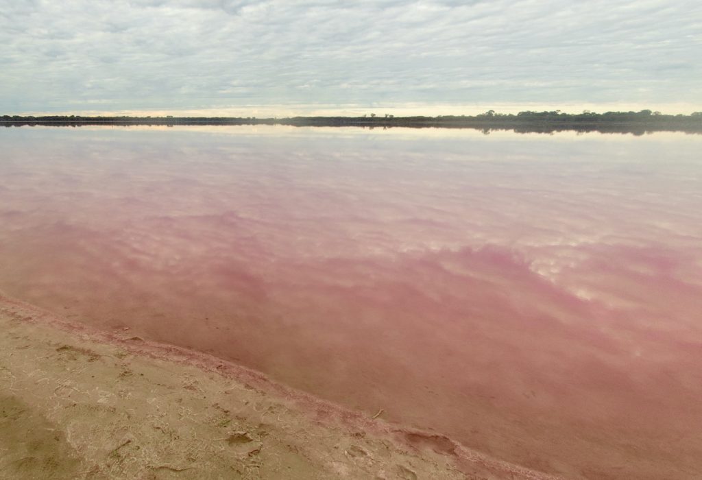The Pink Lake, near Dimboola, known for its pink algae
